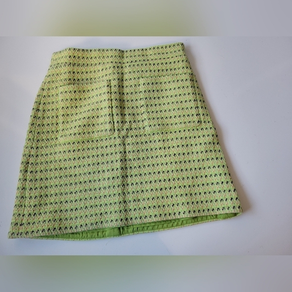 J.Crew Tweed Green Pencil Mini Skirt in Green Size 4 - Picture 1 of 12